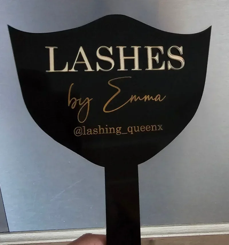 Beauty Mirror Lash Brow Photo Prop Filler Technician Beauty Room Eyelash Business Logo