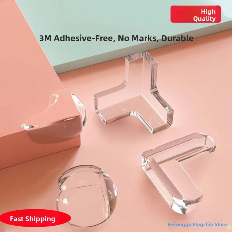 Childproof round Corner Table s Protection Silicone Caps Anti-Colion Drop ape Transparent Protection Stiers for Ba...