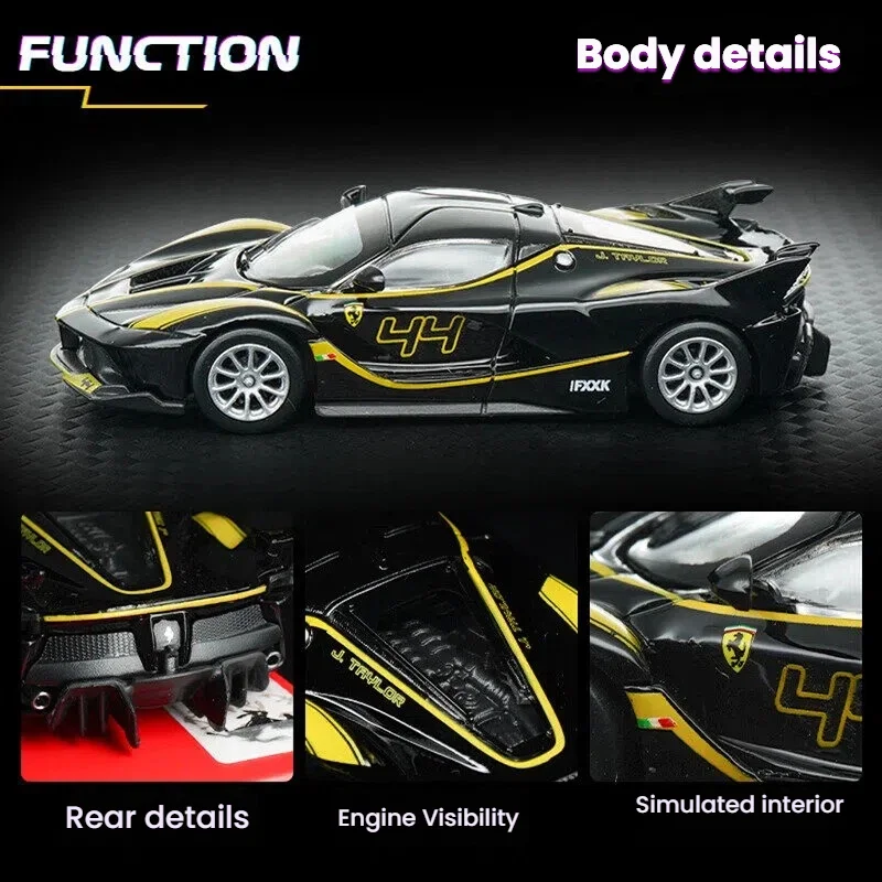 Bburago 1:64 Diecast Car Model Ferrari Fxx K Collectible Alloy Vehicle Toy Diecast Race Play Vehicles Collectible Gift for Boys view 5