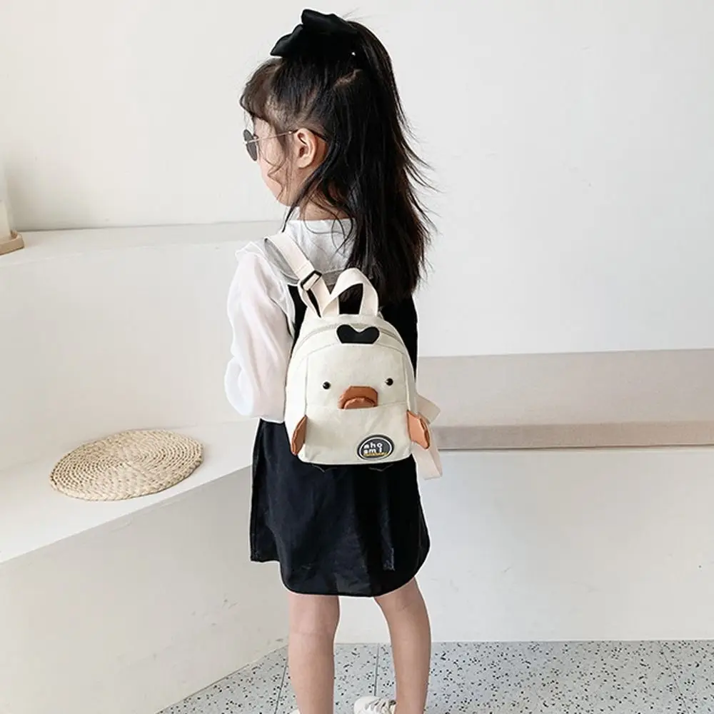 Zaino per bambini unico con anatra di cartone animato Borsa da scuola per bambini leggera e carina Borsa a tracolla in nylon di grande capacità per studenti