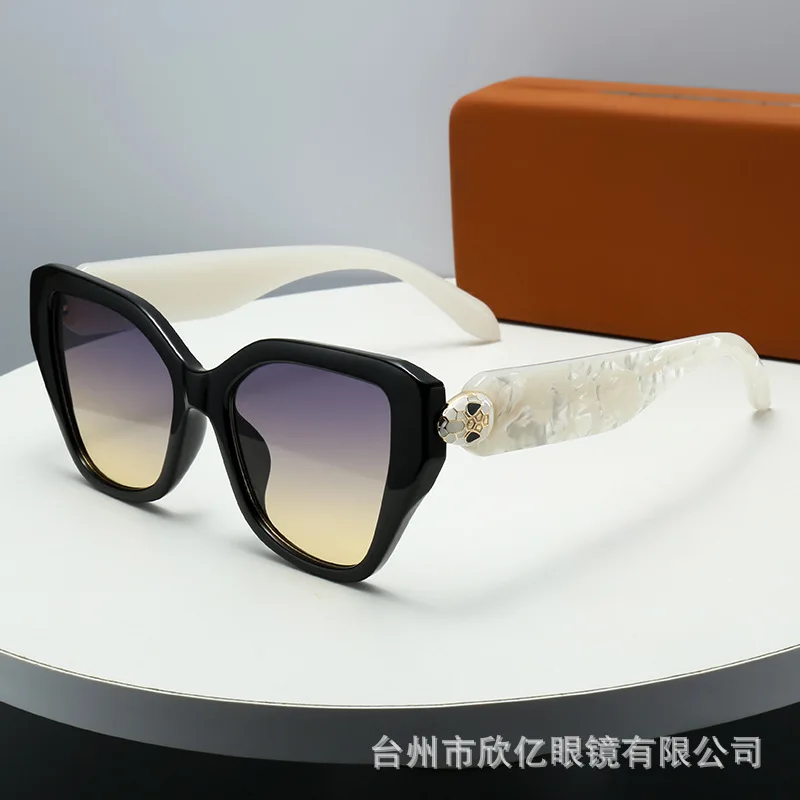 

Новые солнцезащитные очки «кошачий глаз», европейские и американские персонализированные металлические модные универсальные солнцезащитные очки, модные женские солнцезащитные очки