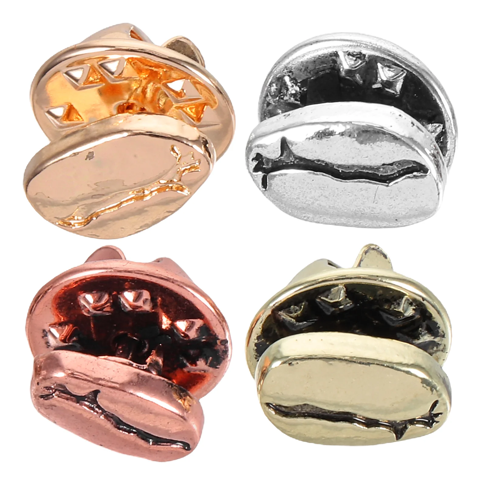 4 PCS Boutonniere Pins Coffee Bean Brooch Alloy Breastpin Souvenir Creative Work