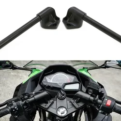 Split Handlebar Handle Bar  For KAWASAKI Ninja 300 300R 250 250R EX250 Motorcycle Black Aluminum