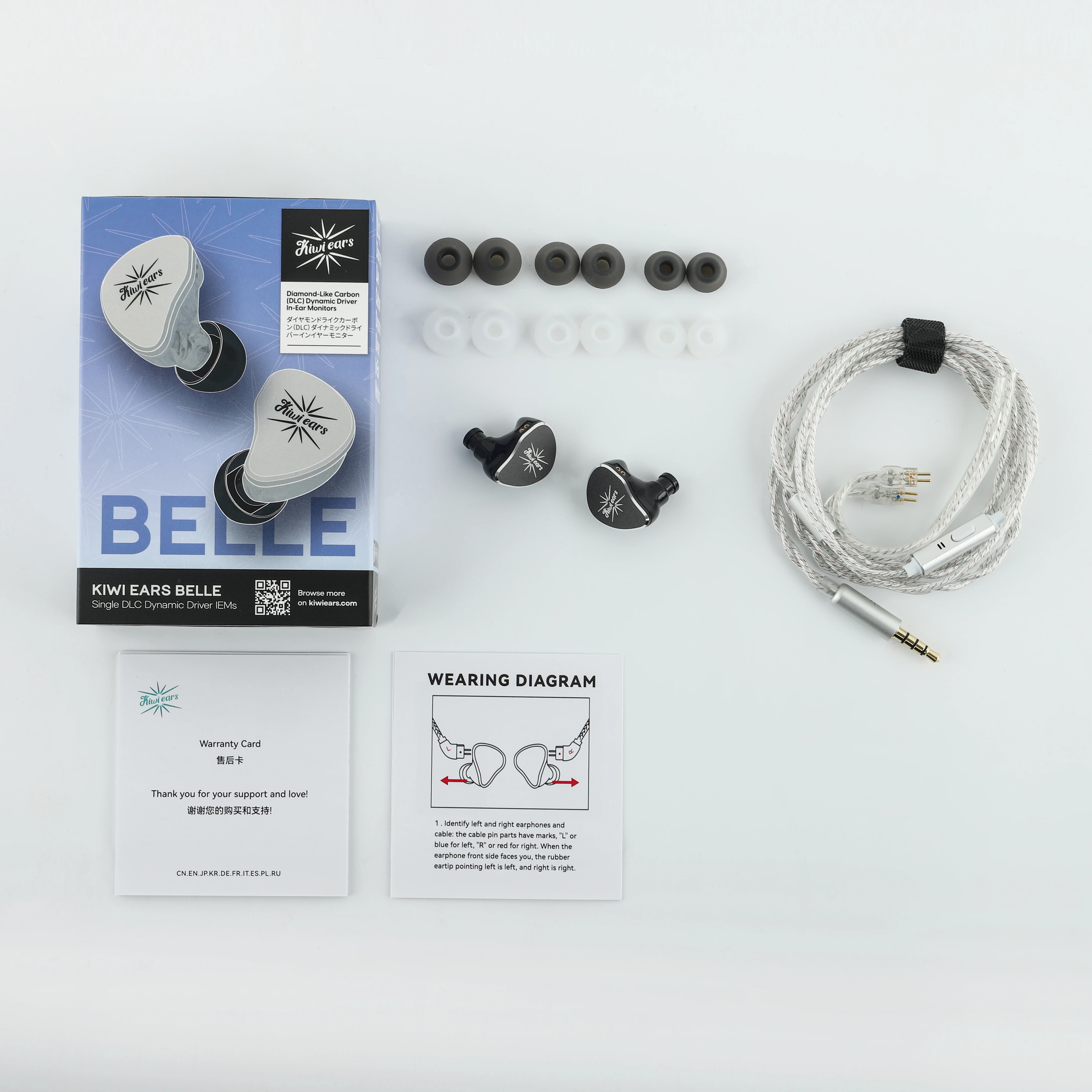 Kiwi Ears Belle 10mm DLC Dynamischer Treiber IEM Hifi-Kopfhörer mit CNC-gefräster Metallfrontplatte – Detail 11