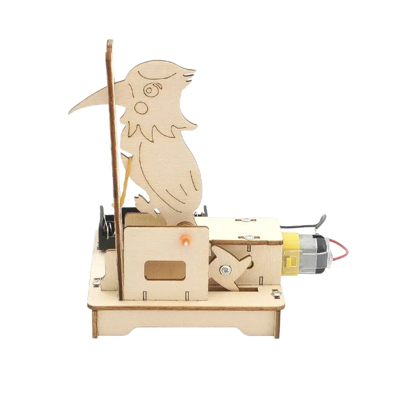 DIY Woodpecker Assemble Model STEM Science Experiment Kit Wooden Puzzle Educational Learning Experimental Toy Teaching Supplies