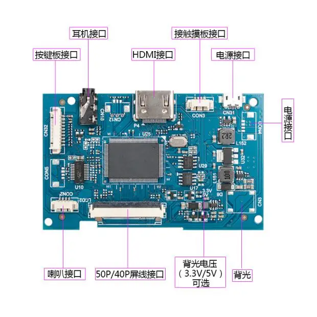 

5VHDMI Driver Board HDMI RGB Flat Panel On-board Display Refit Computer Auxiliary Screen Extended Industrial Control Display