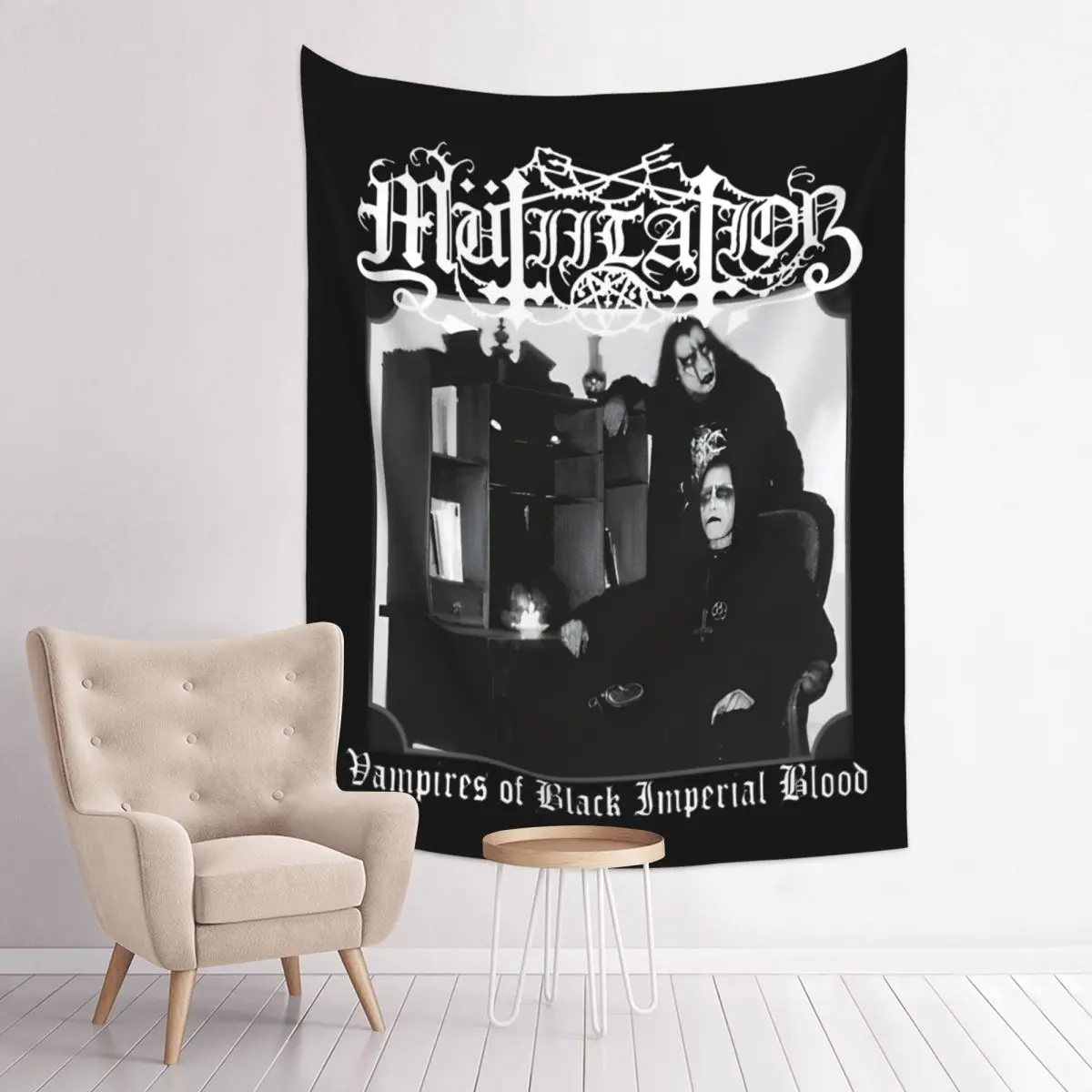 Mutiilation Vampires Black Imperial Blood Tapestry Wall Hanging Hippie Polyester Tapestry Burzum INS Blanket Room Decor Yoga Mat