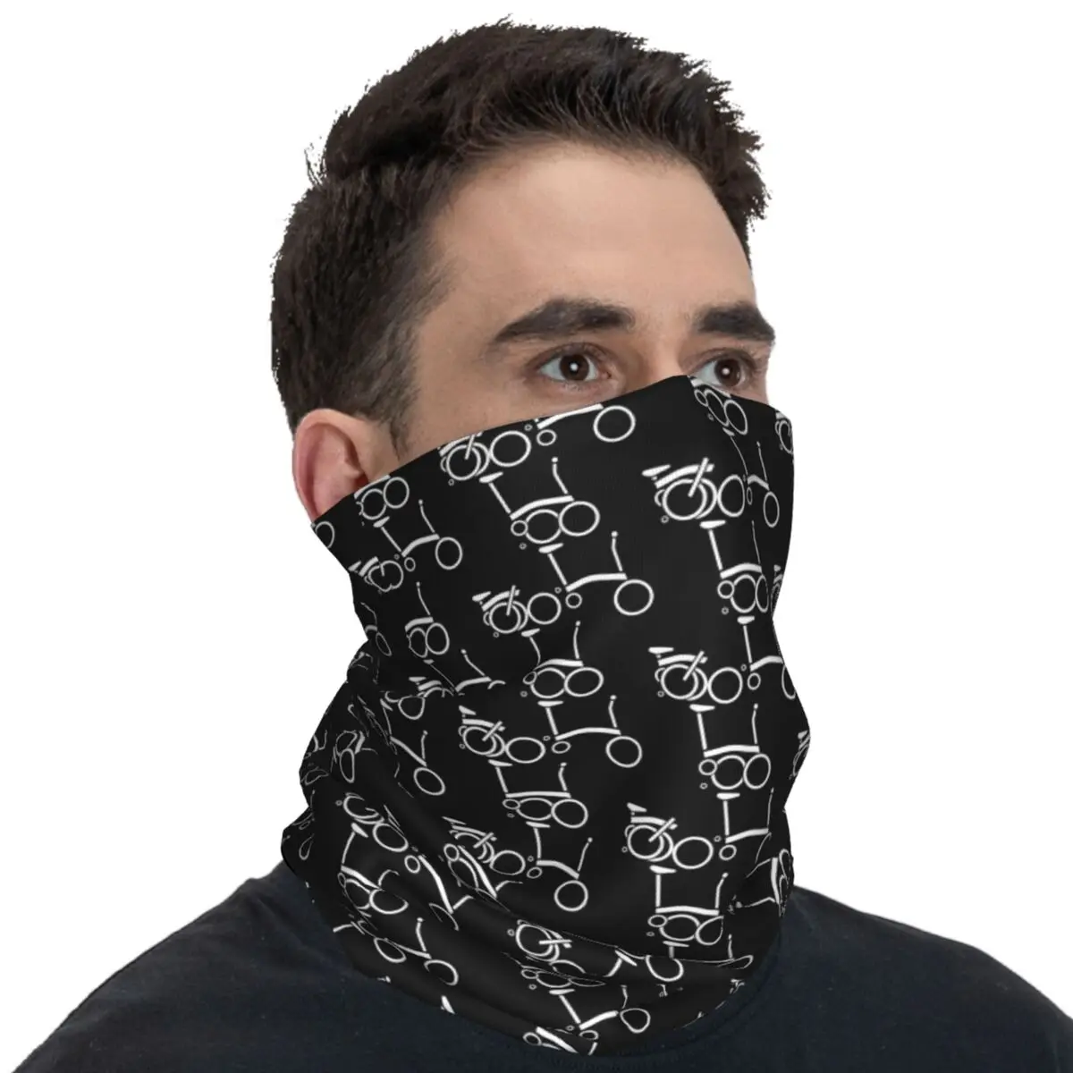 Trendy Bromptons Folding Bike Bicycle Bandana Funny Balaclava Spring Running Travel Windproof Cycling Mask Neck Cover Face Masks