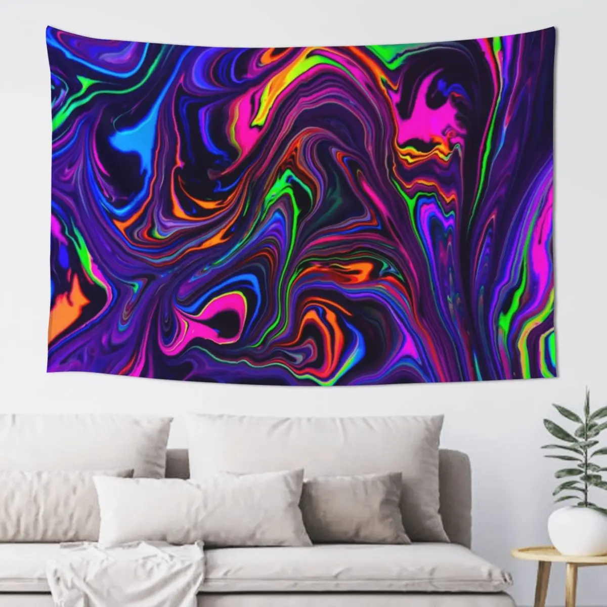 

Neon Space Waves Tapestry Aesthetic Room Decor Home Decor Accessories House Decor Wall Carpet Tapestry