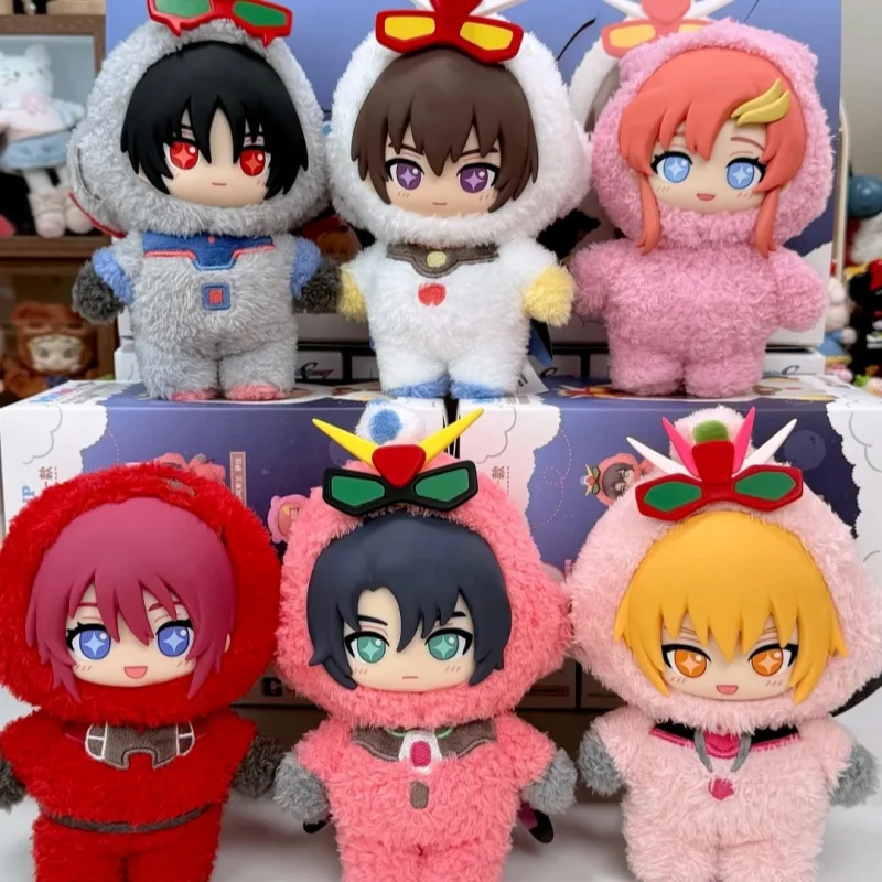 Bandai Mobile Suit Seed Destiny Figurine en peluche floquée Boîte mystère Kira Yamato Porte-clés pendentif Anime Cadeau personnalisé