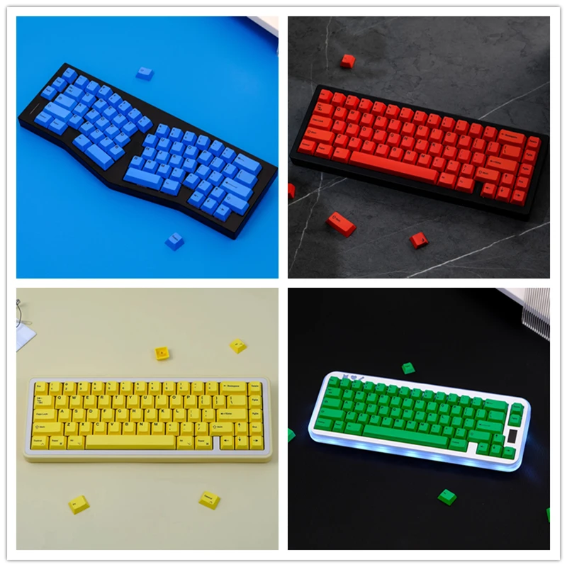 1 Set MAC Icon GMK RGBY Yellow Keycaps PBT Dye Subbed Key Caps Cherry Profile Keycap 2.25U 2.75U 7U Spacebar For Alice 75 96 98