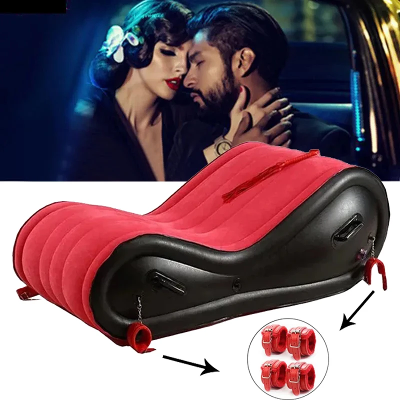 

Inflatable Sofa Bed Relaxing Chair Folding Lounger S Cushion Lazy Velvet Comfort Love Furniture Men Women Red Muebles Futon