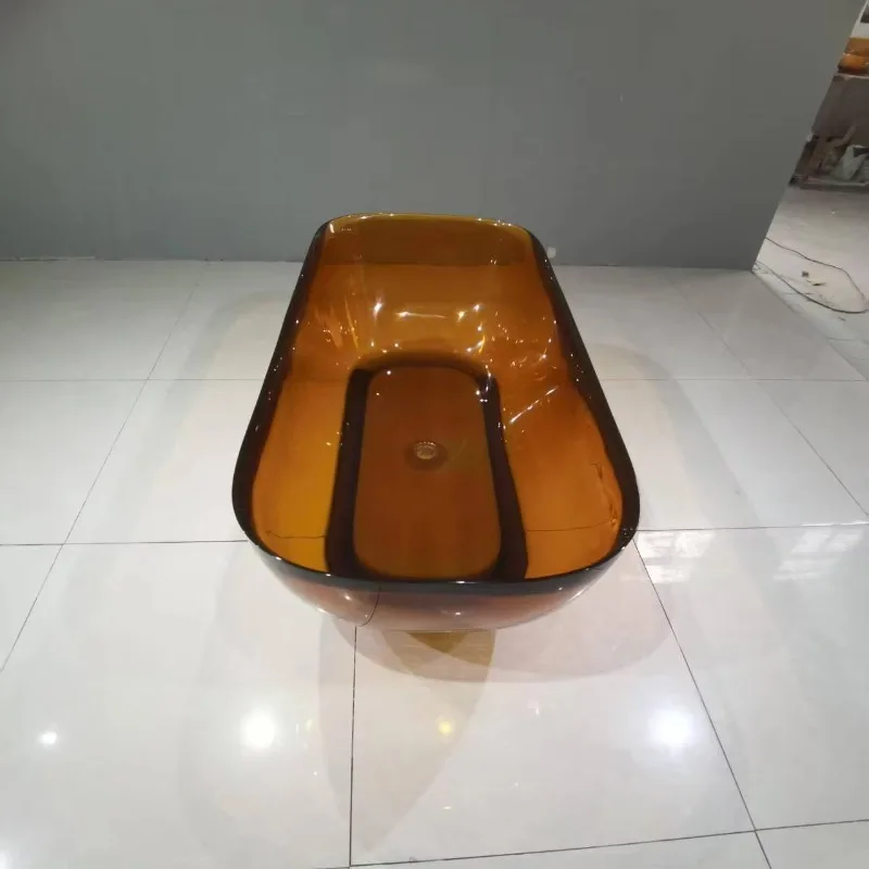 Freestanding Eco-Friendly Modern Bathtub With Air Massage Transparent Resin For Hotel Indoor Use Popular Colors