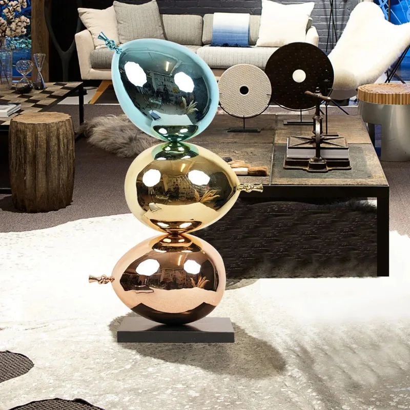 Top Custom Plated Fiberglass Balloon Sculpture Modern Room Decor and Model Patterns