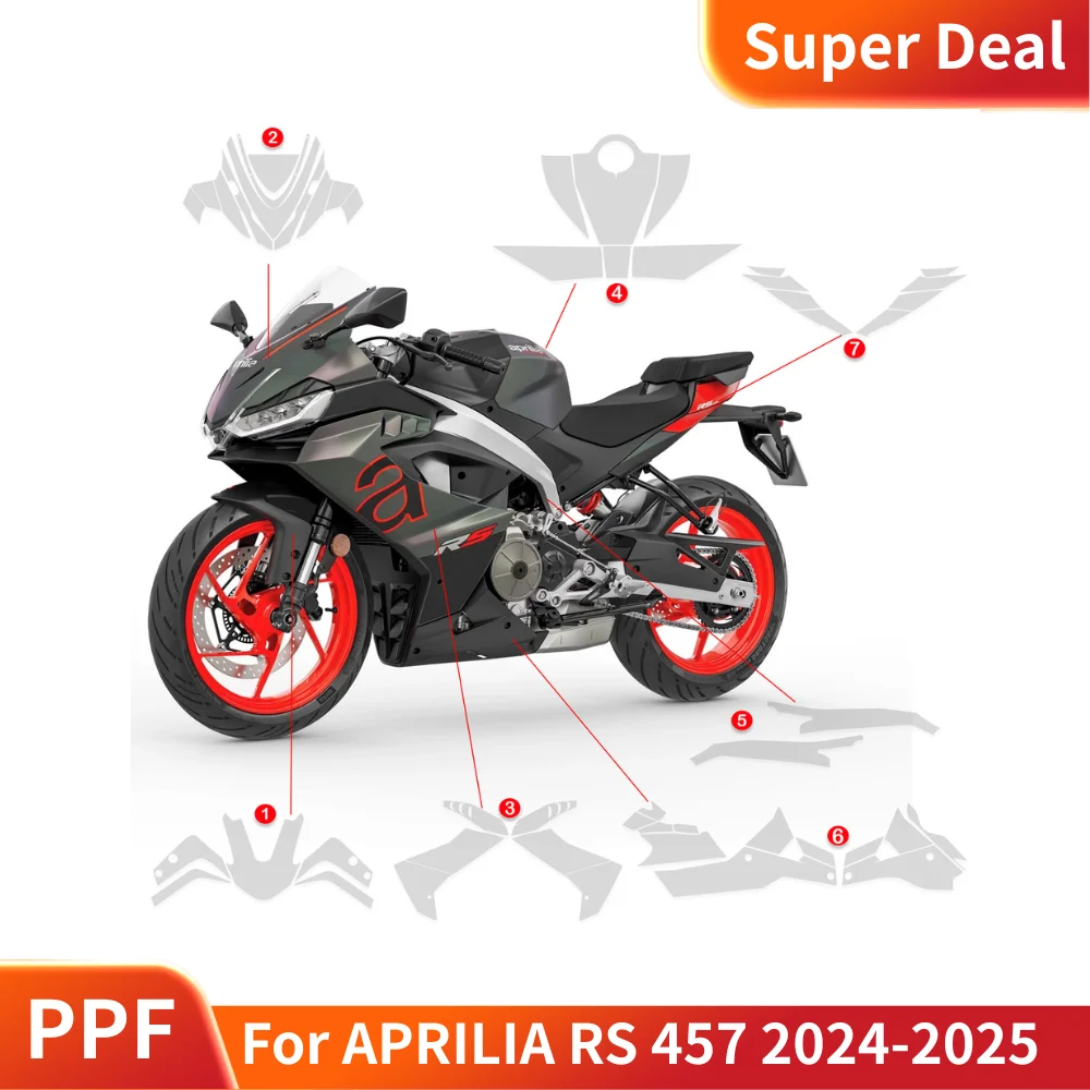 

For Aprilia RS 457 2025 PPF TPU Motorcycle Fairing Protection Anti-scratch Protective Clear Invisible PPF Fit rs457 2024-2025