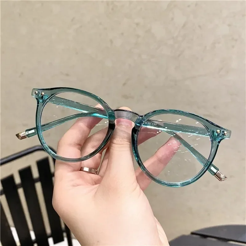 Vintage Round Optical Glasses Women Men Anti Blue Light Eyeglasses Frame Prescription Transparent Lens Spectacle Frame Unisex