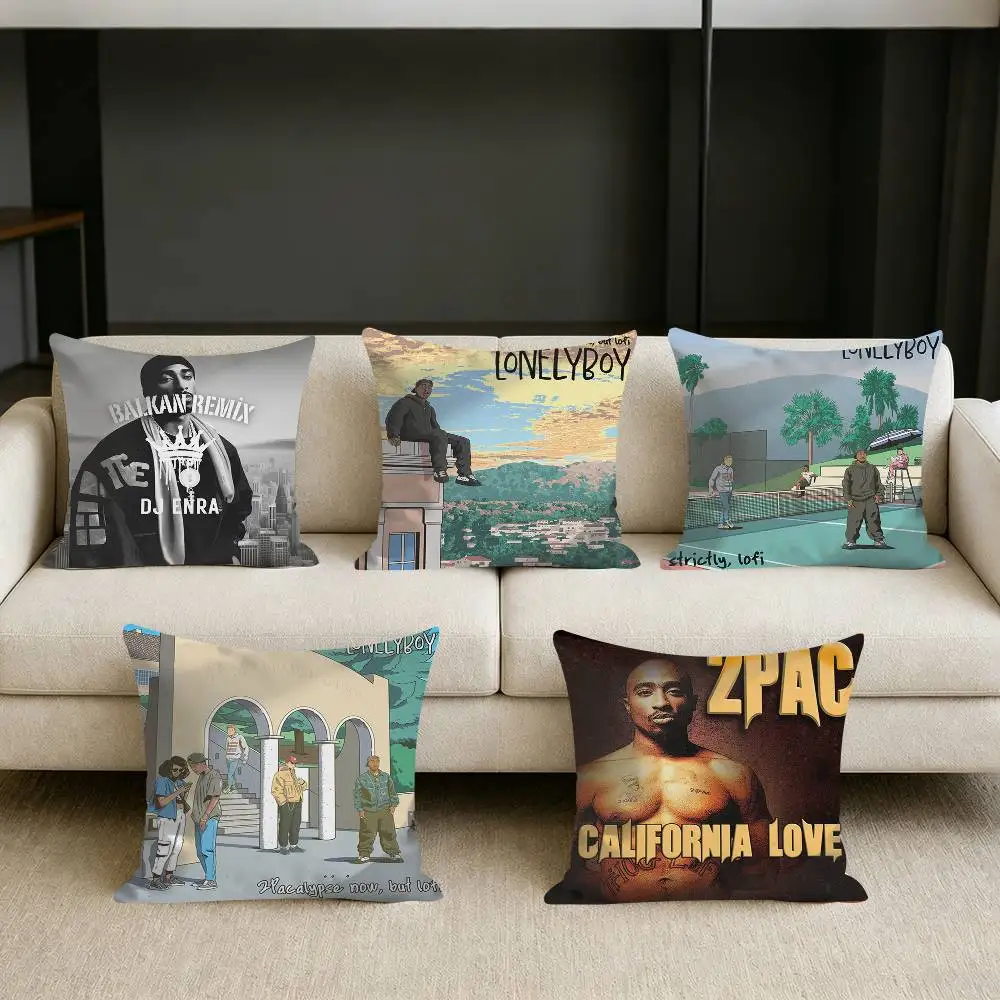 

Rapper 2-PAC Album CoverS Square Sofa Pillow Cover Solid Color Living Room Home Decor Cushion Case