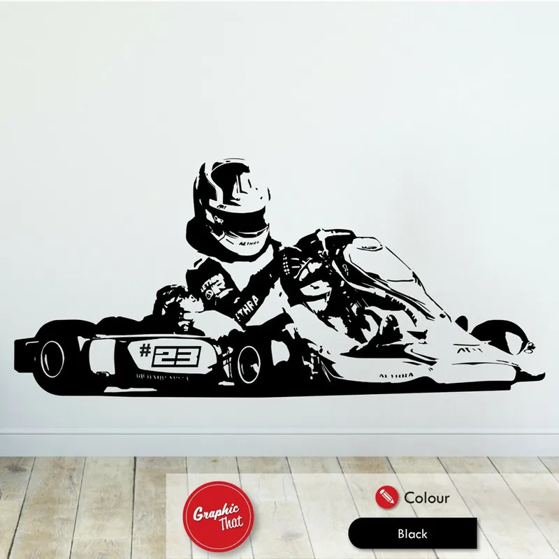 

Kart Racing Vinyl Decals Custom Coding Off-Road Extreme Kart Racing Racing Lovers Boys Girls Bedroom Room Art Deco Sticker Gifts