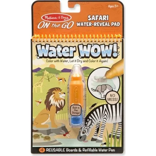 Melissa & Doug Water Wow! Water With Coloring Book-Safari