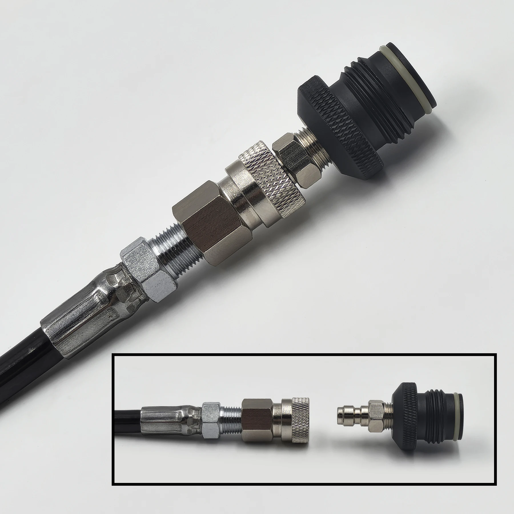 Manguera trenzada 1.3m conexión rápida 3000psi para rifle - imagen 3