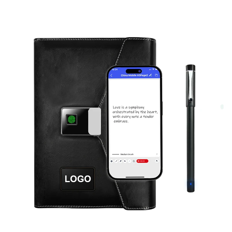 Smart Notebook Paper Screen Sync AI Drawing Writing Bluetooth Recording Translation Sharing Wireless Charger Design+ Smart Pen