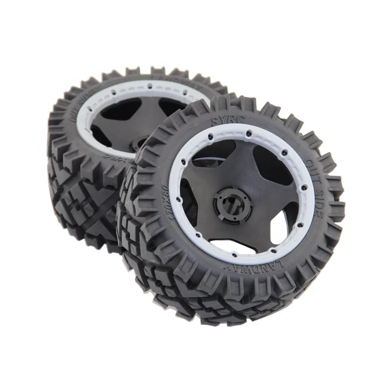 1/5 Snowland Nail All-terrain Rear Tires with Wheel Hub 2pcs for HPI SY KM ROVAN RC Baja 5b Ss