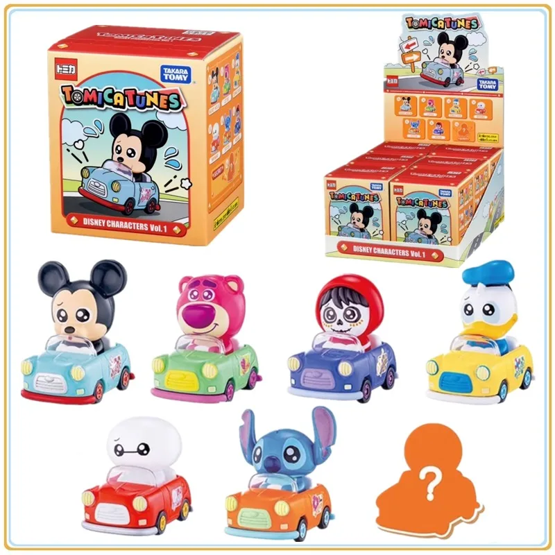 

In Stock Original Disney Series Blind Box Decoration Single Box Trendy Toy Alloy Car Model Anime Character Collection Toys Gifts