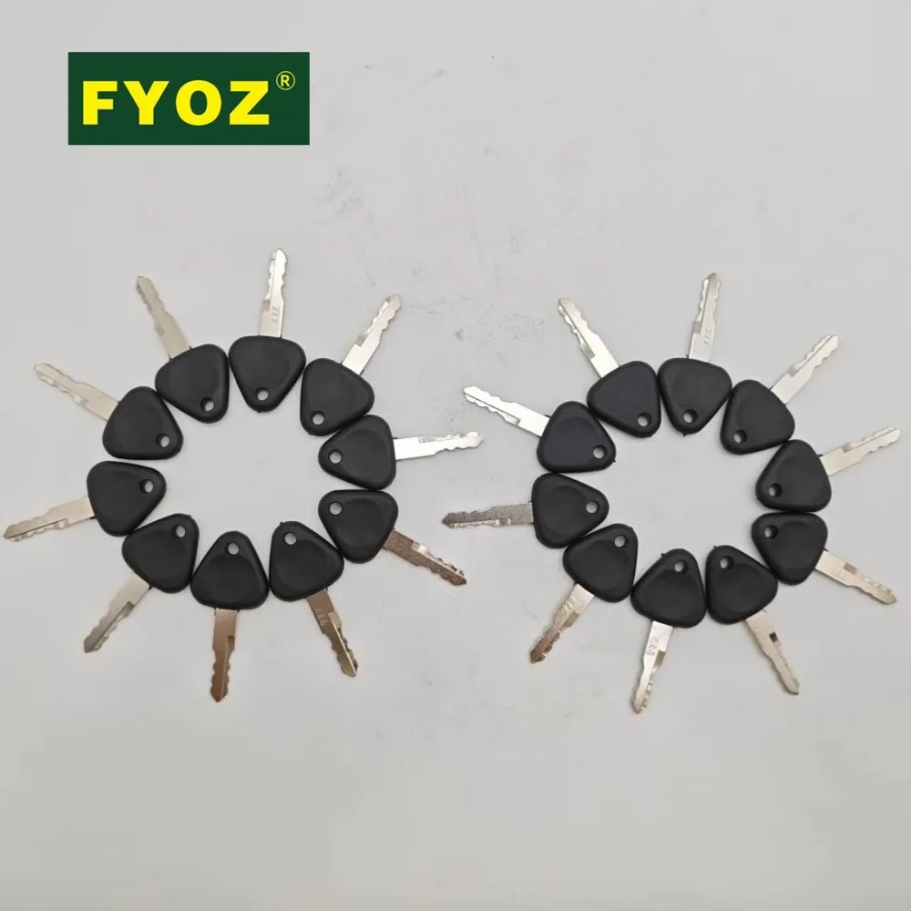 10 pcs Ignition Key 459A For Kubota U15 U17 U20 U25 U30 U35 U45 U50 Mini Excavator, for RC411-53933 RC461-53930