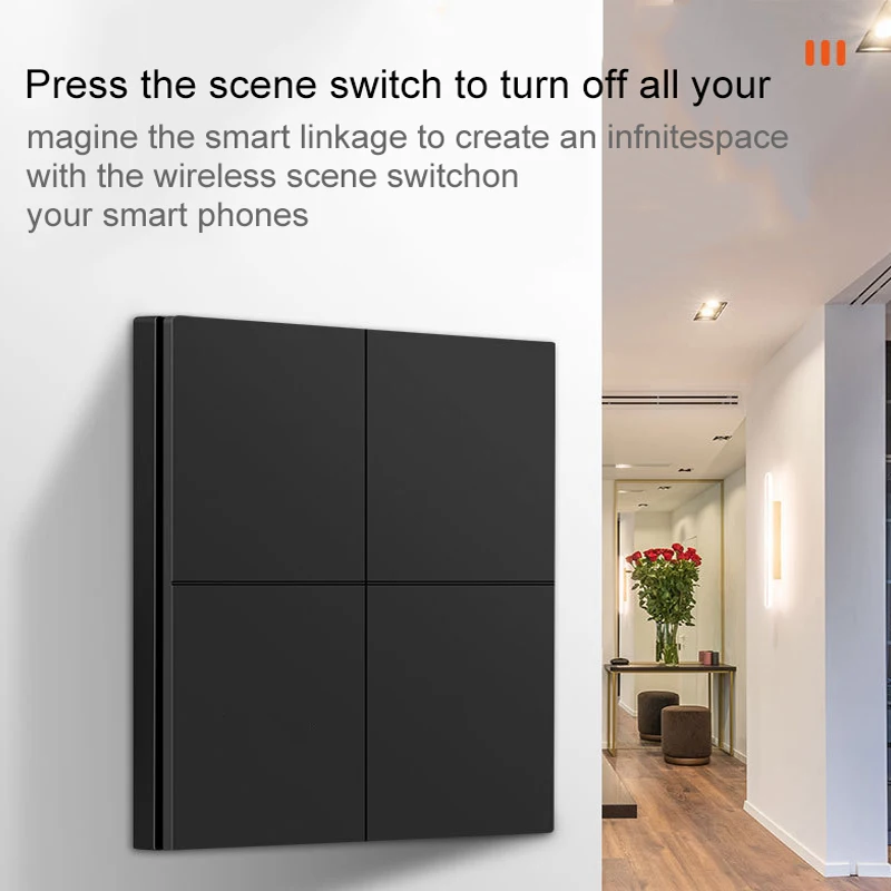 Tuya 6 Gang ZigBee Wireless 18 Scenario Smart Switch pulsante Controller APP controllo tastiera scena pannello adesivo Smart life