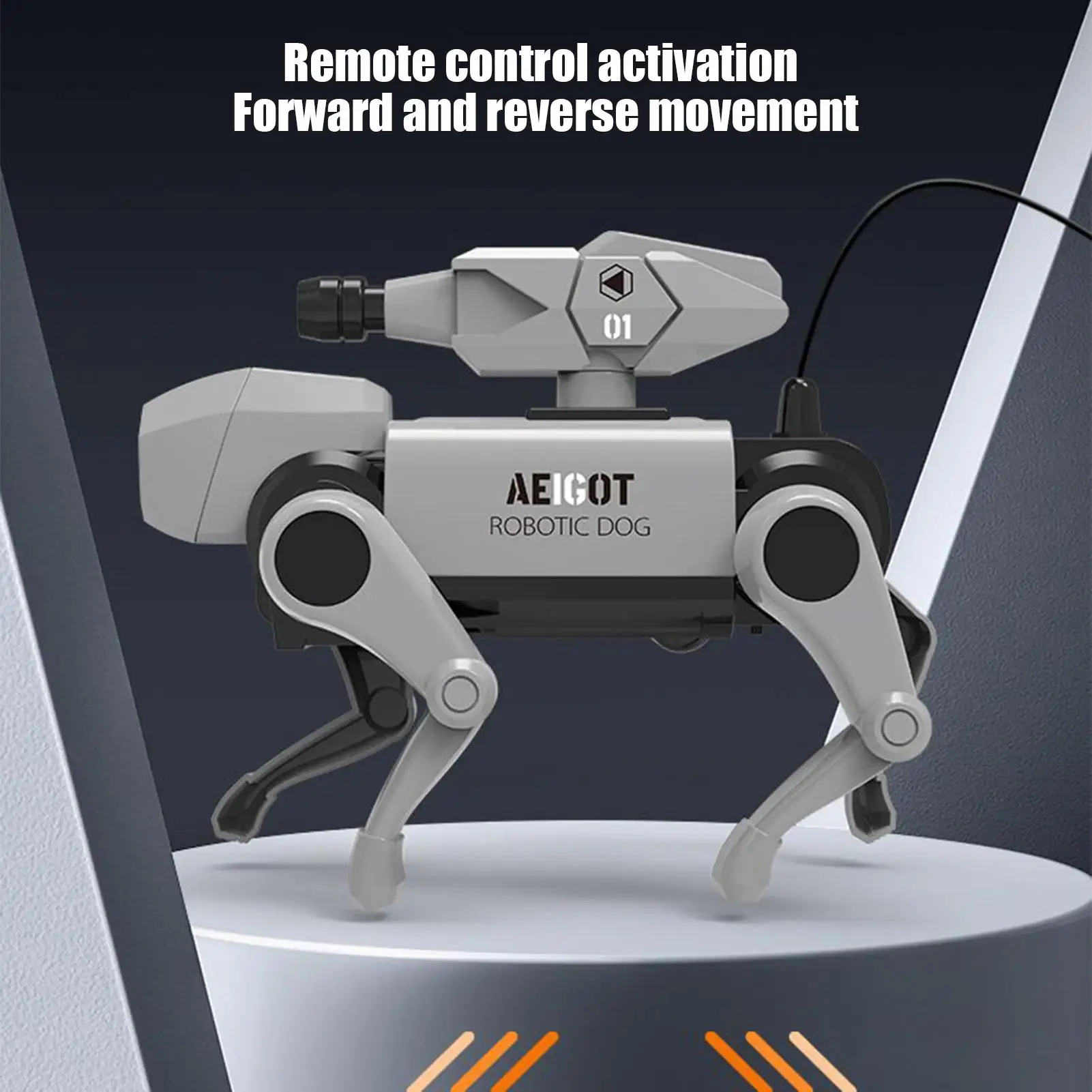 Chien robotique intelligent interactif chien robotique marche animaux jouets éducatifs apprentissage pour les vacances d'anniversaire enfants jeunes garçons enfants