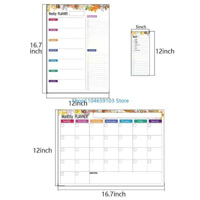Koelkast magnetische kalender wekelijkse maandelijkse planner magnetische kalender whiteboard