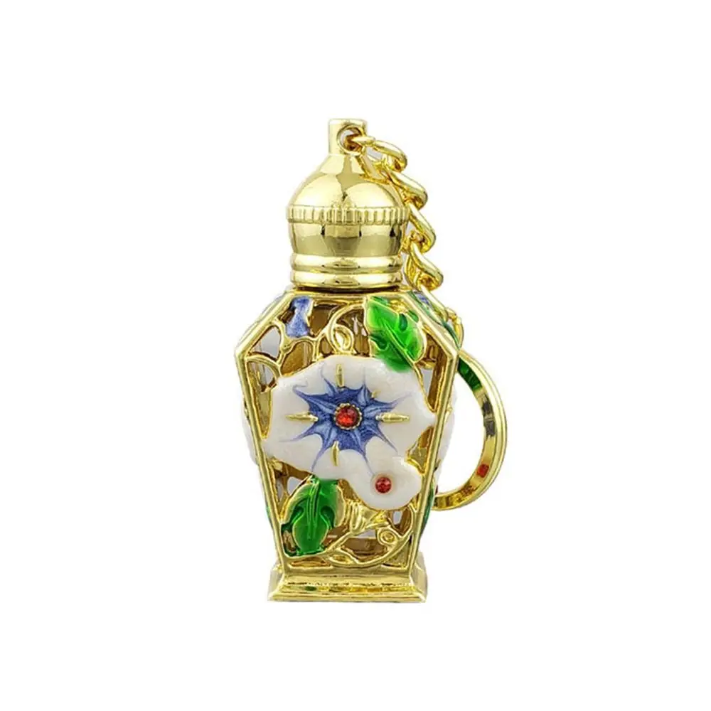 Keyring Arabian Style Refillable Bottle  Bottle Pendant Keychain Empty Cosmetics Container Essential Oil Dropper Bottle