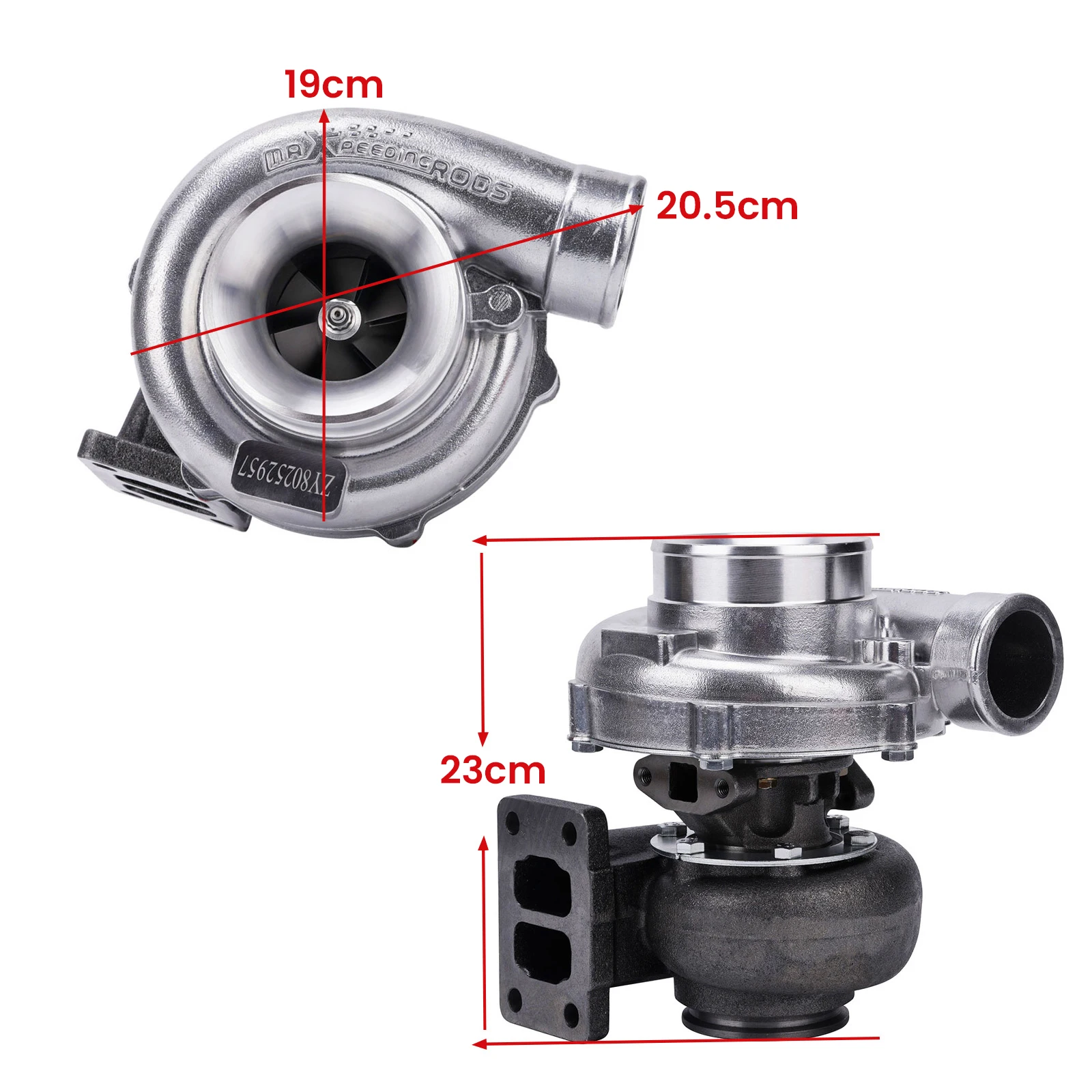 T70 Universal Turbo T3 V Band Exhaust Flange Twin-Scroll Turbocharger 500+HP