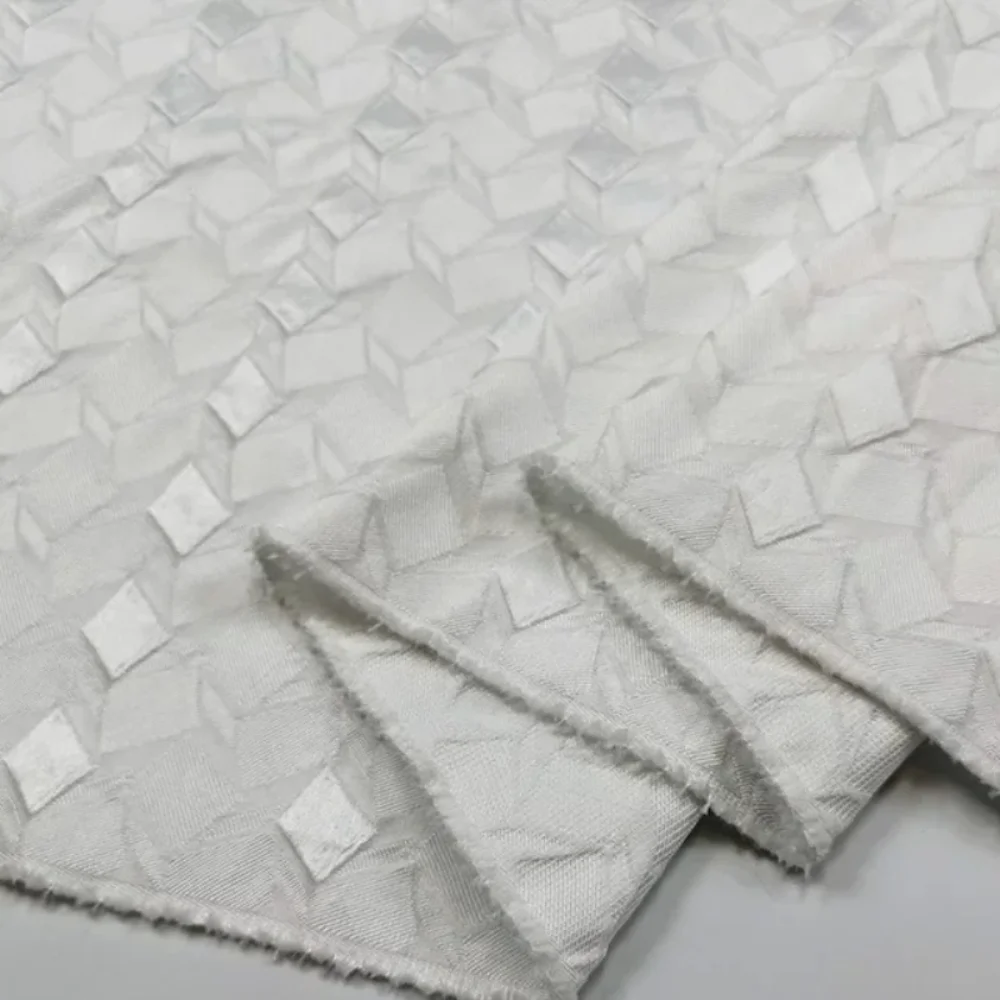 

Brocade Jacquard Fabric Three-dimensional Plaid Solid Color Dark Pattern for Clothing Tutu Skirt Suit Windbreaker Cloth