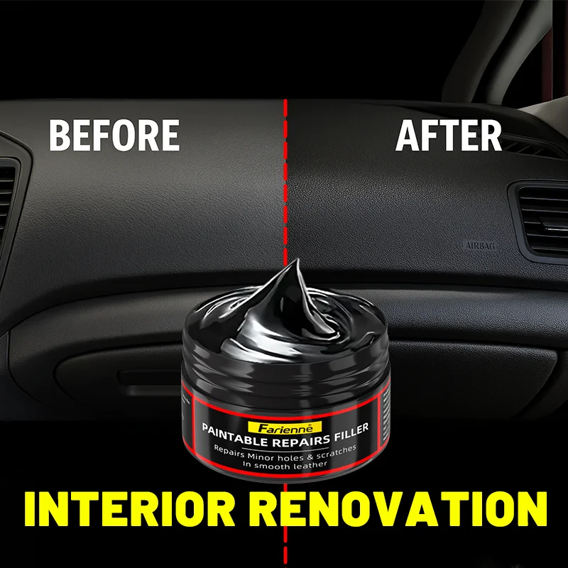 Farienne Rubber Black Restorer Paste for Car Tires Door Trim Dashboard Plastic Fading Oxidation Renovation Cream