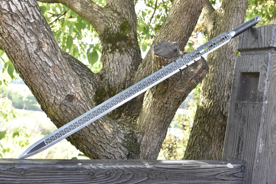 

92 см средневековый настоящий меч викингов из нержавеющей стали, ролевое оружие для косплея, ниндзя, кунг-фу-катана, киноиступление