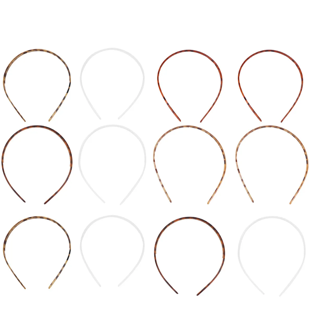 

Набор из 12 простых пластиковых ободков для волос для женщин и девочек, аксессуары для волос своими руками, стильные ободки с зубчиками для повседневного использования и вечеринок