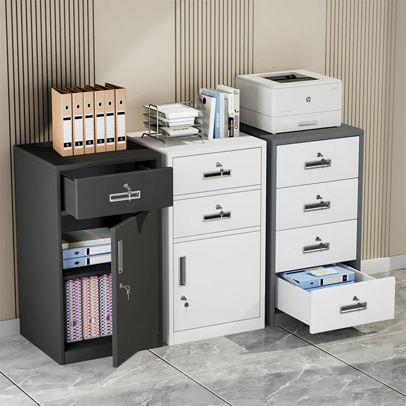

File low cabinet, office under desk, data cabinet, iron multi-pump password, small cabinet for storage, drawer, storage cabinet
