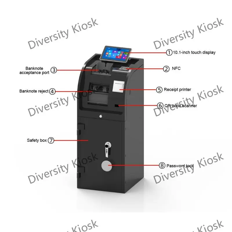 High Capacity Storage Automation Cash Counting Solutions Back Office Smart Safes Kiosk High Security Electronic Key