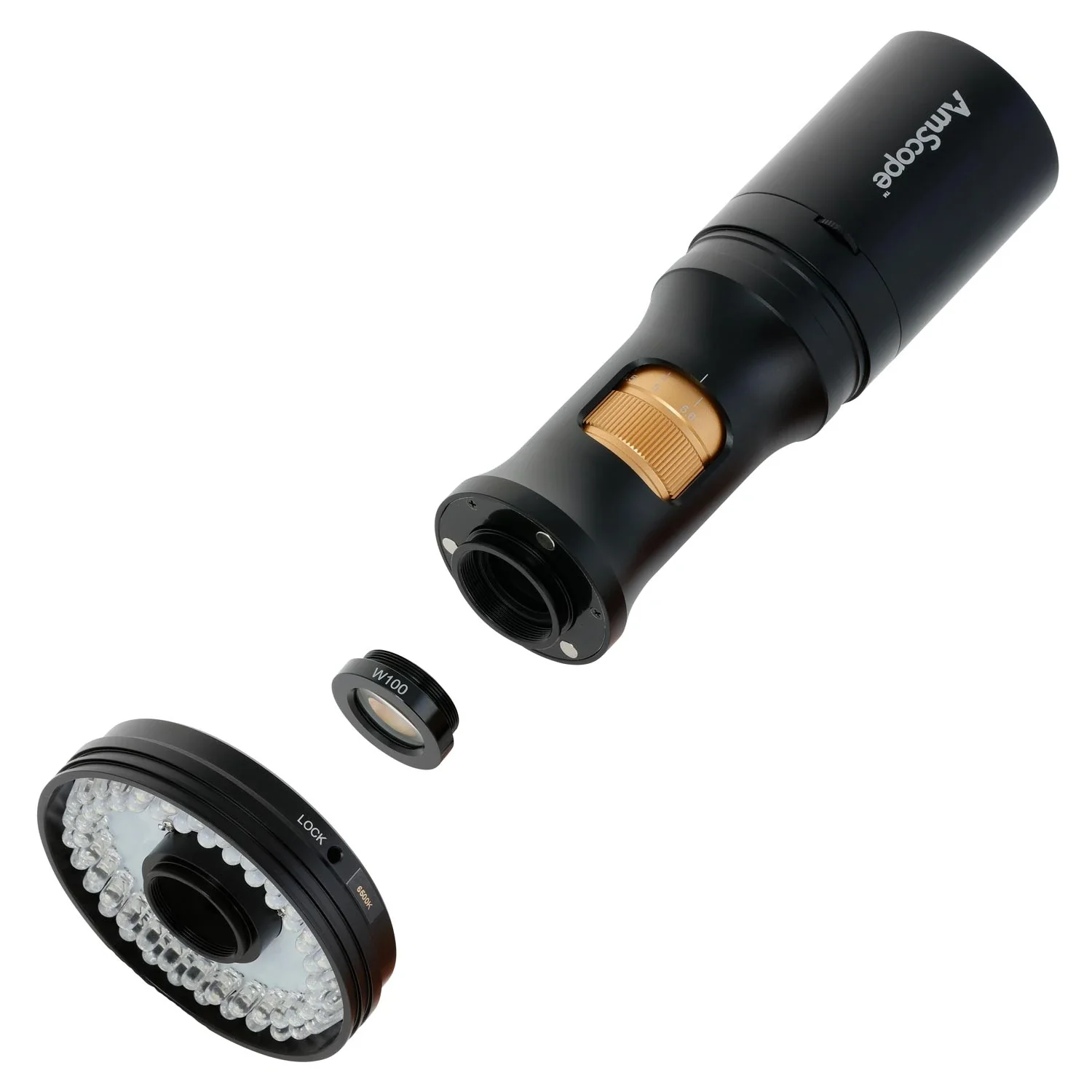 AmScope 0.7X-5.6X 1080p bezprzewodowy/USB uniwersalny mikroskop cyfrowy z optykฤ
Zoom na wysiฤgniku z jednym ramieniem
