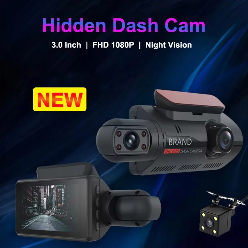 

Dash Cam 2 Lens Car Camera G-Sensor Wifi Cycle Recording Black Box 3.0inch Drive Recorder 1080P Cars Video Recorder Dashcam Cars