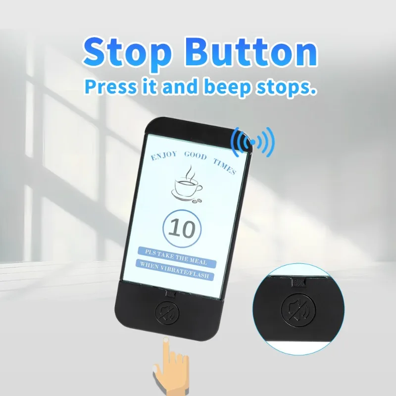 Wireless Restaurant Pager System Waterproof Queue Paging Calling System for Coffee Dessert Shop Food Truck