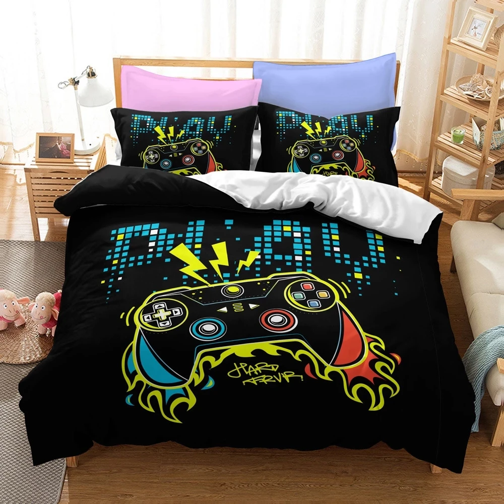 Remote Control Game Over 3D Printted Bedding Sets Gamer Double Single Size Duvet Cover Set Pillowcase Home Textile Hottest