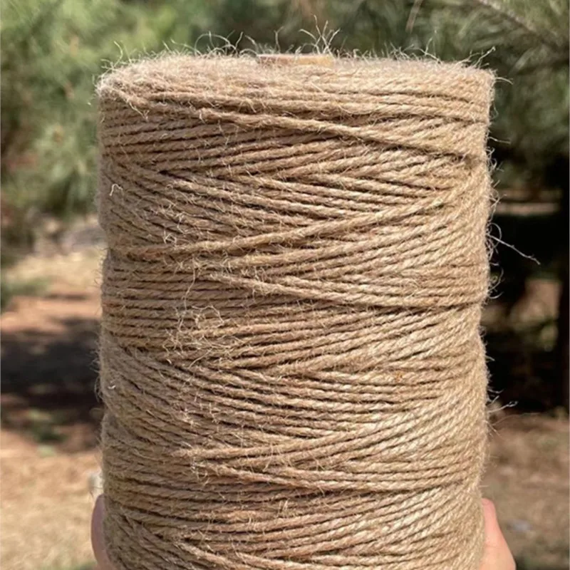 3mm Jute Rope Binding Decorative Thread Diy String Hand-Woven Hemp Rope 180 Meters Cords Winding Cat Climbing Frame