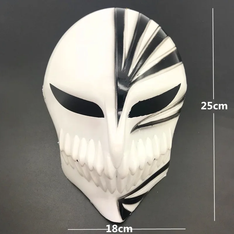 Bleach Ichigo PU Mask Japanese Anime Kurosaki Full Face Cosplay Accessories Halloween Party Masquerade Custom Mask Prop Gift