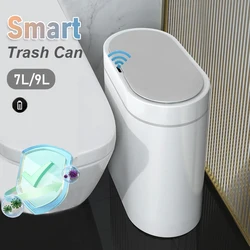 Smart Sensor Trash Can 7 9 Liters Narrow Bathroom Toilet Induction Wastebasket Dustbin Kitchen Garbage Bin Automatic Trash Bin