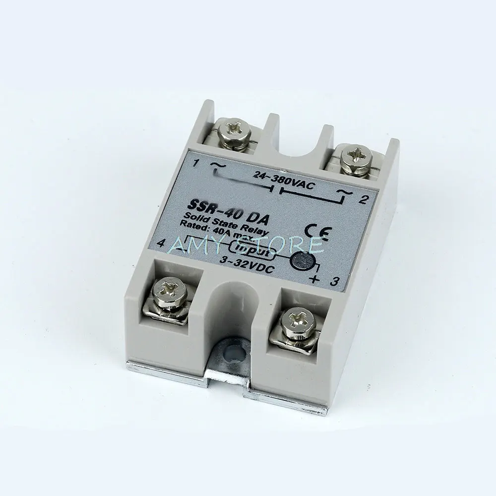 SSR-40DA 40A Solid State Relay Module 3-32V DC Input 24-380VAC Output