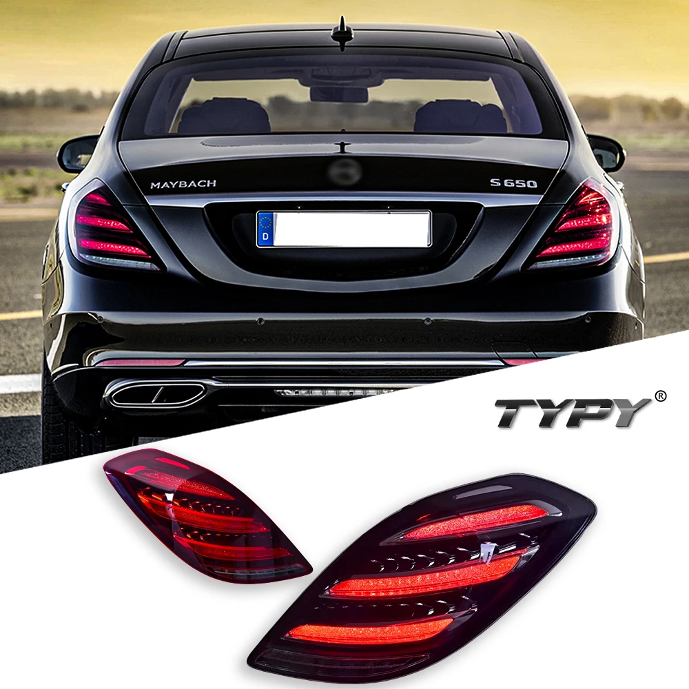 

TYPY автомобиль для Benz S Class W222 задний фонарь 2013-2016 обновление модифицированный новый динамический указатель поворота автомобильный светодиодный задний фонарь в сборе