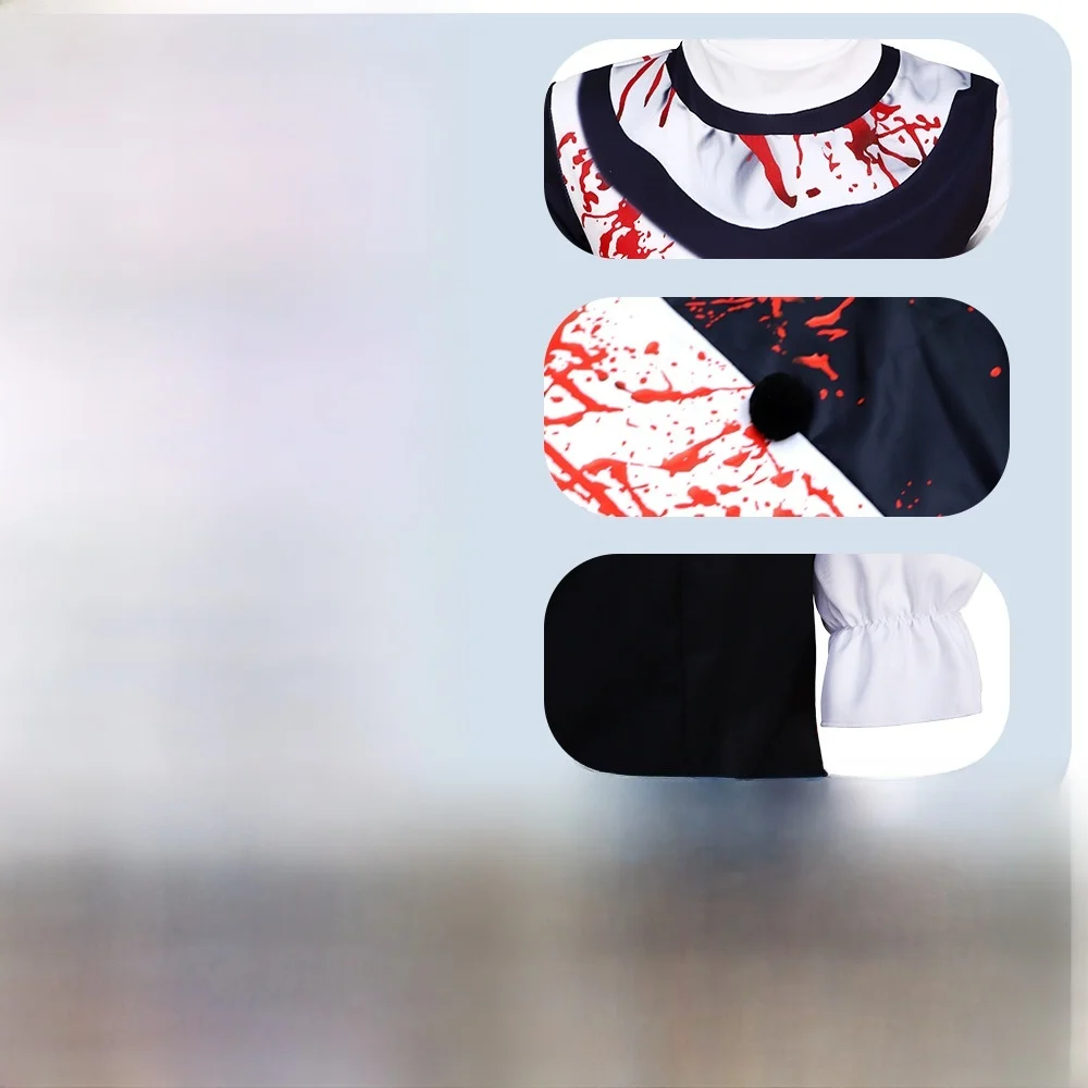 Bloodstained Tragic Clown Costume for Stage Performance loween Terror Role-plang Cross-border Funny Cosplay Outfit