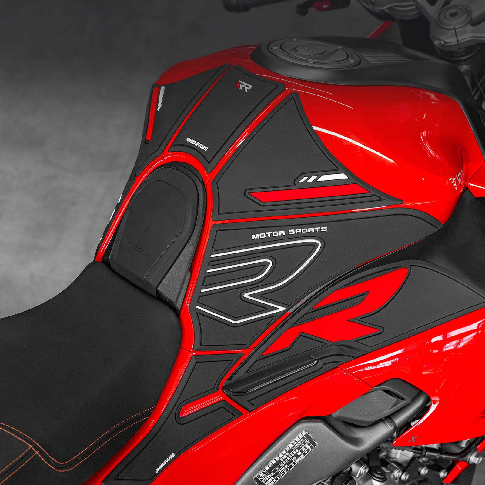 

Compatible with VOGE RR500S Fuel Tank Grip Tape, Thickened Anti-Slip Protector, Waterproof & Heat Resistant Sticker